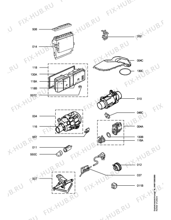 Взрыв-схема посудомоечной машины Juno JSV6561 - Схема узла Electrical equipment 268